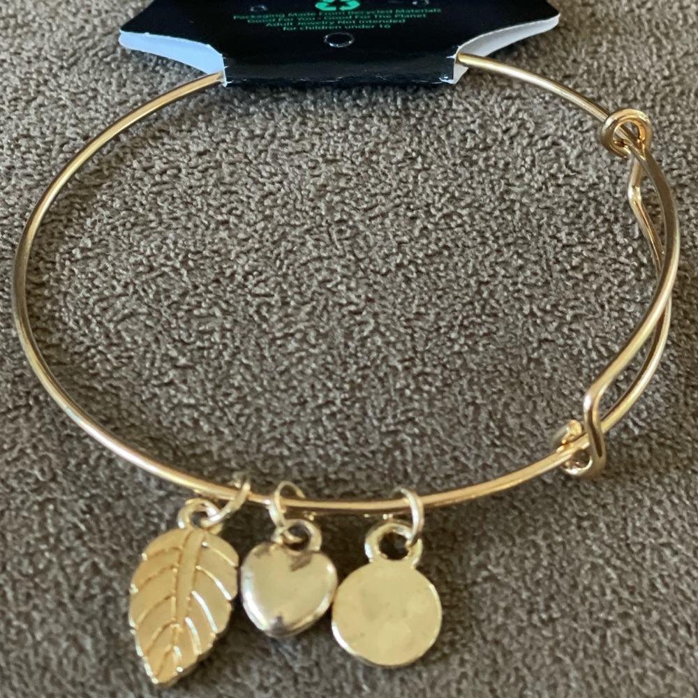 Gold Adjustable Bracelet with Charms— Taramanda - Picture 5 of 6